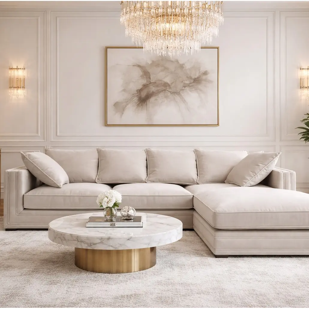 Aksamitny Narożnik z Funkcją Spania NERO