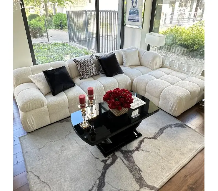 Nowoczesny Narożnik Modułowy NICEA – Aksamitna Kanapa w Stylu Premium