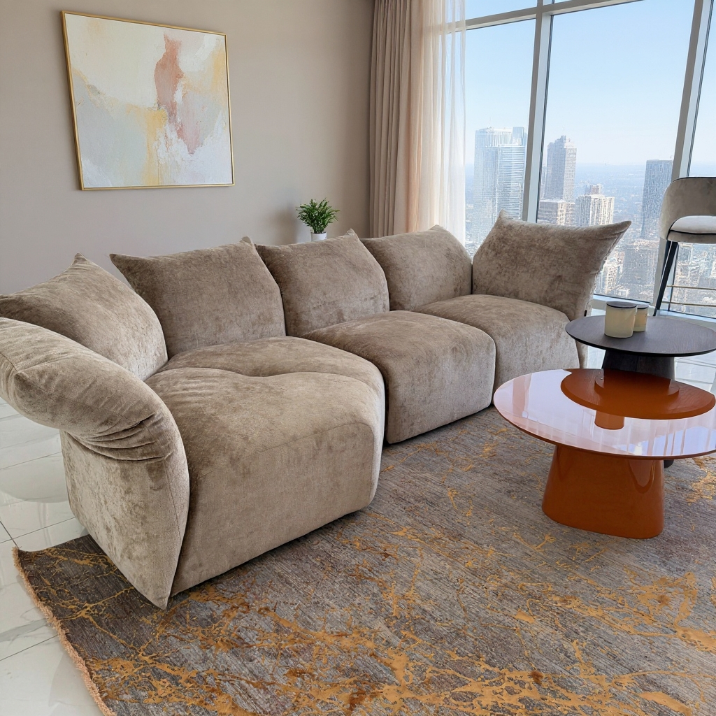 Sofa nowoczesna tapiecowana modułowa na zamówienie Lilia - 3 moduły