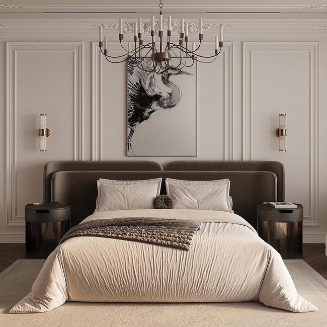 Ekskluzywne łóżko nowoczesne tapicerowane SERENA