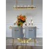 Widok z góry na designerskie krzesło tapicerowane, z kołatką, o wyjątkowym designie od Primavera Home.