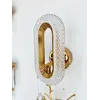 Kinkiet złoty, glamour, nowoczesny, lampa ścienna VALO z boku, idealny do aranżacji nowoczesnego wnętrza. Oświetlenie na zamówienie od Primavera Home.