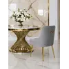 krzesło złote szare Paloma do salonu od Primavera Home
