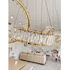 Ujęcie z boku żyrandola CRYSTAL 5 Złoty. Detal wykończenia od Primavera Home.
