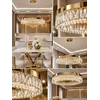 Żyrandol Kryształowy Ring Złoty 80 cm Diamond w ekspozycji w showroomie Primavera Home.