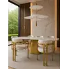 Żyrandol Plater w nocnym wnętrzu, tworzącym przytulną atmosferę. Oświetlenie na zamówienie od Primavera Home.