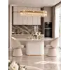 Widok z przodu na Biały Stół Rozkładany Palermo Wysoki Połysk, elegancki mebel na zamówienie od Primavera Home.