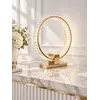 Lampa Stołowa Kryształowa Ring Złota Eclipse w widoku z boku, elegancka ekspozycja w salonie od Primavera Home.