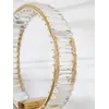 Lampa Stołowa Kryształowa Ring Złota Eclipse widoczna od góry, efektowna ekspozycja w salonie od Primavera Home.