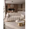 Sofa LONDON Beżowa w kontekście całego zestawu mebli. Ekspozycja w salonie od Primavera Home.