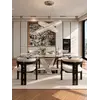 Zbliżenie na detal wykończenia stołu LV COLLECTION Srebrny, podkreślające kunszt wykonania od Primavera Home.