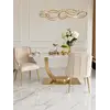 Żyrandol CRYSTAL 5 Złoty w eleganckim wnętrzu. Aranżacja nowoczesnego wnętrza od Primavera Home.