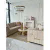 Glamour w wyspecjalizowanej wysokości Żyrandola Kryształowego Bulgari XL Złoty Dwupoziomowy, prezentującego nowoczesny styl. Oświetlenie na zamówienie od Primavera Home.