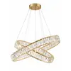 Żyrandol Kryształowy Złoty Dwupoziomowy CRYSTAL L w aranżacji nowoczesnego wnętrza. Meble na zamówienie od Primavera Home.
