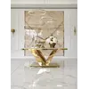 Stylowa aranżacja nowoczesnego wnętrza z ekskluzywnym stołem glamour, idealnym do jadalni, od Primavera Home.