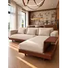 Sofa NAPOLEONE w jasnym wnętrzu, idealna do nowoczesnego salonu. Meble na zamówienie od Primavera Home.