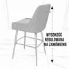 Widok z góry na Półhoker Srebrny Glamour, ukazujący jego elegancki kształt. Ekspozycja w salonie od Primavera Home.