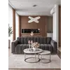 Sofa LONDON Nowoczesna w widoku z góry, ukazująca jej kształt i funkcjonalność. Meble na zamówienie od Primavera Home.