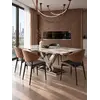 Stół LV COLLECTION Srebrny widziany z góry, idealny do eleganckiej jadalni. Meble na zamówienie od Primavera Home.