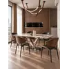Stół LV COLLECTION Srebrny z dużym detalem na blacie, podkreślającym jego luksusowy charakter od Primavera Home.