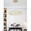 Żyrandol Kryształowy Złoty Ring Nowoczesny CRYSTAL na podsufitce, nowoczesne podejście do oświetlenia od Primavera Home.