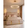 Stylizacja Żyrandola Kryształowego Złotego Ring Nowoczesnego CRYSTAL z oświetleniem, od Primavera Home.