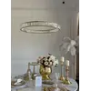 Żyrandol Kryształowy Złoty Ring Nowoczesny CRYSTAL w kompozycji z meblami na zamówienie, od Primavera Home.
