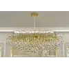Żyrandol glamour złota lampa wisząca z kryształami