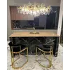 Złoty żyrandol glamour do salonu
