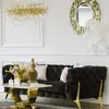 Złoty kryształowy żyrandol glamour