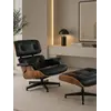 Fotel Lounge z Podnóżkiem zbliżenie na detal wykończenia. Detal wykończenia od Primavera Home.
