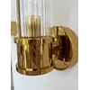 Kinkiet kryształowy, złoty nowoczesny do sypialni, łazienki, lampa ścienna 27 cm RONALD S w perspektywie, podkreślający elegancję nowoczesnego wnętrza. Z oferty Primavera Home.