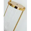 Kinkiet kryształowy, złoty nowoczesny do sypialni, łazienki, lampa ścienna 27 cm RONALD S, detal szkła, ukazujący wysoką jakość wykonania. Produkt od Primavera Home.