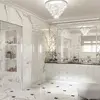 Srebrny Okrągły Plafon w Stylu Galomour