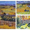 Glass mosaic Van Gogh wheat field