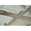 Coffee table stainless steel glass silver CRISS CROSS XXL