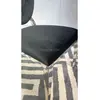 Glamour chair, upholstered quilted steel, for dining room black velour