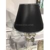 Black lampshade with silver trimming 35 cm