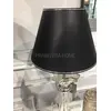 Abażur czarny ze srebrną lamówką 35 cm