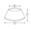 Round lampshade in graphite glamour style