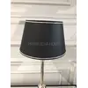 Czarny abażur ze srebrną lamówką 25cm