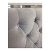 A glamor upholstered quilted bed modern New York style gray SPECTRE