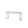 Console, glamor, stainless steel, silver glass, Oskar