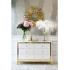 komoda glamour drewniana stal złota