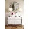 Glamour lacquered wooden chest of drawers on Lorenzo M Silver steel legs