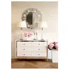 Glamour lacquered wooden chest of drawers on Lorenzo M Silver steel legs