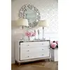Glamour lacquered wooden chest of drawers on Lorenzo M Silver steel legs