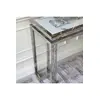 Glamour console marble stainless steel OSKAR SILVER