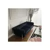 DIVA SILVER modern glamour black silver New York upholstered sofa