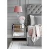 A glamor upholstered quilted bed modern New York style gray SPECTRE